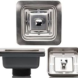 Fossa Square Shaped Premium Stainless Steel Kitchen Sink Coupling for Home - Matte Finish, Rust-Free, Corrosion-Resistant, Durable (4.5 Inches)-image-73