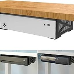Monzlteck Universal Under Desk Storage Mount for Xbox Series S, Xbox One S/X,Xbox 360,PS4 Slim/pro,Desktop Mini PC Holder-12