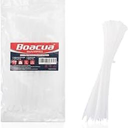 8 Inch Zip Cable Ties (100 Pack), Self-Locking Premium Nylon Cable Wire Ties,Heavy Duty White, for Indoor and Outdoor by Boacua-27
