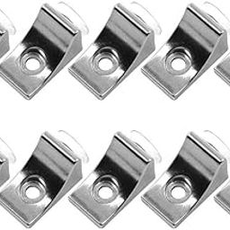 VCRAFTX L Shape Right Angle Glass Panel Shelf Clamp Holder Bracket Support Clip Aluminum with Suction Cup ( Pack of 10 )-picture-12