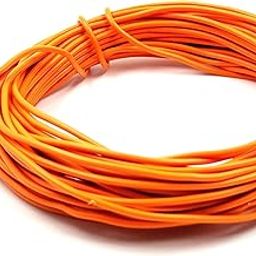INVENTO 30mtr 20 AWG 0.5 sq.mm 1.5A Tinned Copper PVC Wire Flexible Orange Cable 1.7mm Dia High Temperature for DIY-18