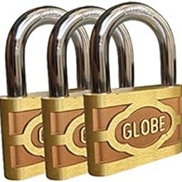ZEBRA PREMIUM TOOLS Globe Original Hardened Pure Brass Key Lock (Pack Of 3) With Free 3 Keys - Gold (3 Inch)-picture-22