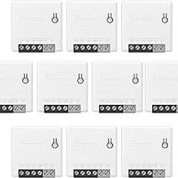 Generic 10PCS MINIR2 Itead DIY 2-Way WiFi Smart Switch Small Body Light Switch Timer Support SPDT/Rocker Remote Control via eWeLink APP Support Alexa Google Assistant'-10