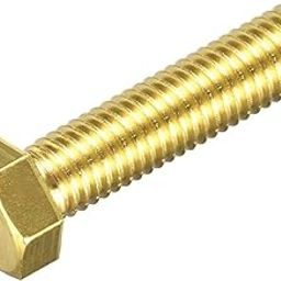 Brass Hex Bolts M6x20mm 10pcs Fully Thread Grade 4.8 Solid Brass Hexagon Head Bolt Machine Screws for Machinery-31