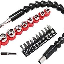 Inditrust Screwdriver flexible shaft bit set extension size-1/4inch Screwdriver Bit Set of (21pcs)-image-25