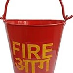 Fire Bucket - Alloy Steel Iron for Fireplace, Burning Wood, Indoor Outdoor Ashes Carrier Container | Safety Gear for Home and Outdoors | Red - 9L-picture-16
