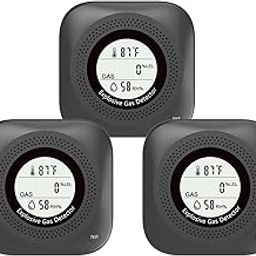 Natural Gas Detector, Y302 Pro 3 in 1 Plug-In Fuel Gas Leak Detector, Gas Monitor, Temperature and Humidity) for LNG, LPG, Methane, Coal Gas Detection in Kitchen, Home,-20