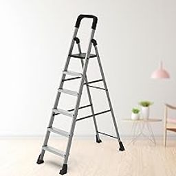 Asian Paints TruCare Home Superior 6-Steps Ladder, Foldable with Slip-Resistant Wide Aluminum Steps, Heavy Duty with Anti-Skid Feet, Double-Locking Technology for Safety Hand Grip-image-72