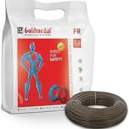 Goldmedal 45 Meter 1100V 2.5 Sq mm Fire Retardant Electric Wire (Black) - Pack of 1 | Wire for Domestic & Industrial Connection Use | Multi-Strand, PVC Electrical Insulated Copper Wire-11