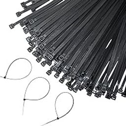 Nylon Cable Ties,150x3.6mm,black, Pack of 100 (6 Inch) Self-Locking Premium Nylon Cable Wire Ties,Heavy Duty Black, for Indoor and Outdoor-image-37