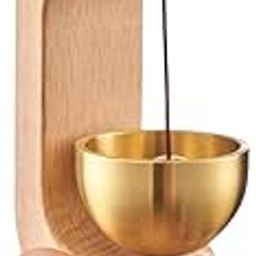 PLASTOCK Beech Wooden Door Chime with Brass Bell, Dopamine Door Bell for Home, Self-Adhesive Magnetic Doorbell, Serene Acoustic for Home & Shop, Shopkeepers Door Chime, Ideal Housewarming Gift-12