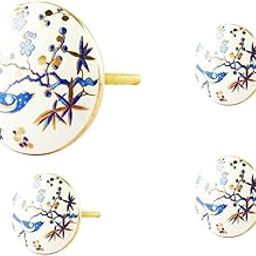 The Himalaya Craft Knobs for Drawers - Vintage Assorted Ceramic Drawer Handle for Kitchen Cabinets Home Interior Décor Furniture Hardware (4, Blue Bird) Pack of 4-image-10