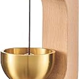Wooden Door Bell, Japanese Style Brass Doorbell for Homes, Traditional Door Bell Without Wire, Elegant and Compact Design, 3.5 * 2.5 * 7.5 cm-image-86