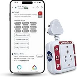 Amonics Smart Plug, WiFi Enabled, Timer Function, IR Remote Compatible, App Control, 6A/1000W Max Load, White-11