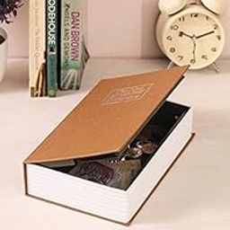 Hopopro Book Safe with Key Lock, Portable Metal Safe Box, Dictionary Diversion Book Safe,Secret Book Hidden Safe, (18x11.5x5 cm), Multicolour.-11