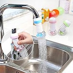 yutiriti Plastic Adjustable Faucet Nozzle Water Filter Saving Device for Bathroom and Kitchen (4.5x4.5x6 cm, Multicolour)-image-5