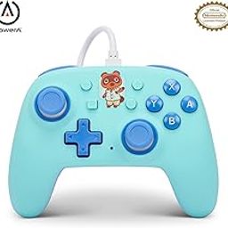 PowerA Nano Wired Gaming Controller for Nintendo Switch or Nintendo Switch OLED, Animal Crossing: Hello Tom Nook, Blue (Officially Licensed)-10