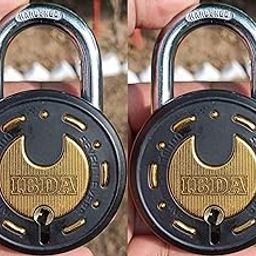 Pack of 2 Lock and Key 65mm | Double Locking | 7 Levers' | Rivetless Padlock | Lock for Home, Shutter, gate, Door, kadi, Channel, Chain, Shop, School, Warehouse, Flat, Outdoor-Indoor use-image-65