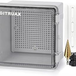 GITRUAX Waterproof Electrical Enclosure Box 5.9"x5.9"x3.4"T Outdoor Junction Box Plastic ABS and Transparent lid of Project Box-Clear Cover-image-47