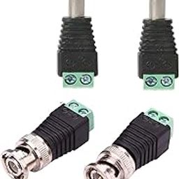 MaK WOrLD® 20 Pcs Set DC Pin Green + BNC Male Baloon Connector for CCTV Security Camera-10