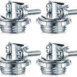 Clamp Type Connector 1/2 Inches Cable Connector Clamp Cable Connector for Metallic Conduit Protect Cables Silver (4, 1/2 Inch)-image-25