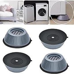 RYUHDA Anti Vibration Pads for Washing Machine Washing Machine Feet Pads Shock Absorber Noise Cancelling Washing Machine Rubber Pads Washing Machine Anti Vibration Pad (Grey - M09, Pack of 4)-image-3