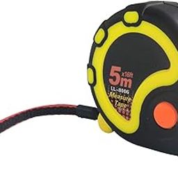 Decohomeforu 16 Feet (5m) Tape Measure Retractable Lockable Measuring Tape, Inch Scale/Metric Scale, Magnetic Hook, with Shock Absorbent Rubber Case, for Electricians Carpenter Surveyors Engineers-picture-15