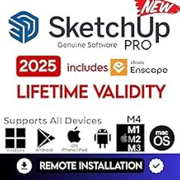 SketchUp Pro 2025 Software (Latest Updated Version) + Enscape/ Vray/ Blender/ Layout Rendering Software (100% Genuine) | 32/64 bits | For Windows & Mac (M1, M2, M3, M4) | 1 Device | Remote Setup Included | Lifetime Validity-picture-22