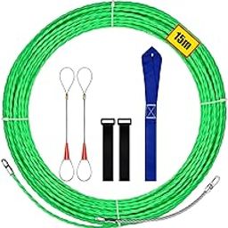 Wire Puller for Electrician, Wire Lead Threading Device Tool, Cable Puller 15m, 4.5mm Retractable Spiral Pull Wire Cable Retractor Green Professional Cable Entry Probe-image-21