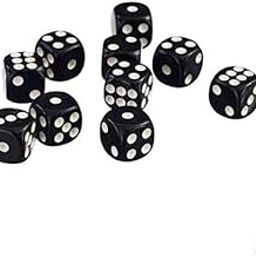ATORSE Toy 50 x 12mm Opaque Six Sided Spot Dice Games D6 D&D RPG Black-Toys & Hobbies-Games-Board & Traditional Games-Contemporary Manufacture-image-58