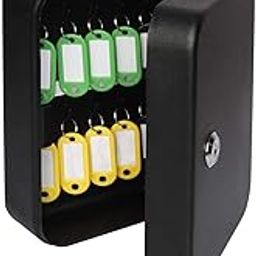Store2508 Key Storage Cabinet Lock Box Wall Mount with 20 Keys Capacity Black Matte-43