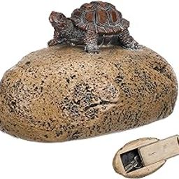Gadpiparty Hide a Spare Key, Turtle Key Hider, Rock Key Hider, Outdoor Waterproof Fake Rock With a Safe Storage Box, for an Outside Indoor Garden Ornament-image-40