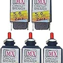 5 (Five) No's of 5 Amps Vertical Mini Circuit Breaker | Thermal Overload Protector AC 125/250V 5A Push Button Reset | 5Amp Load Switch, PCB Mount-image-46