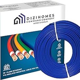 Dizihomes PVC Insulated Copper Electrical Wire Cable 1.5sq.mm, 90m | Heat & Fire Resistant, Anti-Rodent, Lead-Free, Energy Efficient, Low Smoke & Flexible Cable For Home & Industrial Use | Blue-image-59