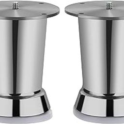 Plantex Heavy Duty Round 4 inch Spare Sofa Legs for Bed Furniture/Sofa Legs for Furniture Fitting/Table Legs/Sofa Leg Set of 2 pcs (Chrome)-picture-19