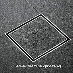 Aquieen 6" x 6" SS 304 Tile and Marble Insert Floor Drain with Cockroach Trap for Bathroom & Kitchen | Stainless Steel Grating Channel | Shower Waste Water Grating (Brushed Silver)-image-18