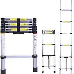 ATHENACREATIONS 6.5 feet Telescopic Ladder | 7 Durable Steps | Height Adjustable Aluminium Ladder | extendable & Collapsible Ladder for Home | EN131 Certified(2 Meter)-picture-23