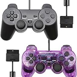 Saloke Wired Gaming Console for Ps2 Double Shock (Black and Clear Purple)-picture-11