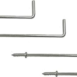 hydur L-Hook, Steel Hook, Steel Made Self-Tapping Screw Hook 12x100mm (4Inch) Approx-4 Pcs.-image-75