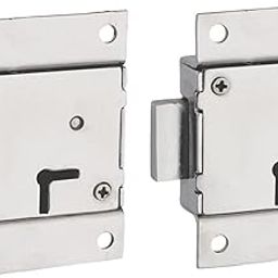 Smart Shophar Steel Vmark Wardrobe Lock 3 Inches Silver, Pack of 2 Sturdy and Secure Lock Set for Wardrobes and Cabinets Superior-Quality, User-Friendly Installation, Maintain Quality-image-99