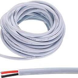 Glopro 1mm Round 2 core Copper Wire Cable for Home Single Phase Connection Upto 1250V (50 feet, White)-picture-22