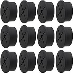 Cord Grommet 1 Inch Flexible Wire Rubber Grommets for Desk and Furniture - Cable Management Wire Organizer Pass Through (12 Pack)-image-27