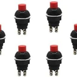 SP Push Button Horn Switch Round OFF-ON 1A/125V 2PIN (Pack of 10)-76
