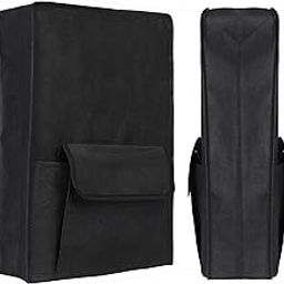 GLITCH | PS5 Dust Cover | Covers for Playstation 5 | Accessories for Console Waterproof Anti Scratch Dust Guard Sleeve | Digital Edition & Disc Edition | Protection Protector Vertical | Black-22