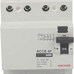 Anchor by Panasonic 98222 Uno Series 63 Ampere Four Pole 30Ma RCCB, (Polycorbonate, White)-image-55