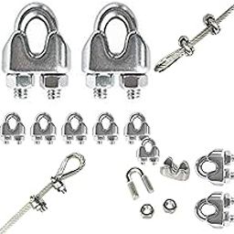 DIY Crafts 2X Cable Clip, Clip Clamp Only, Wire Rope Cable Clip Clamp Only 2-24 As Choice Heav(2X Cable Clip, Clip Clamp Only)-20