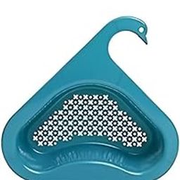 Triangle Sink Drain Basket with Reusable Sponge | Kitchen Sink Strainer Corner Filter for Food Waste & Water Drainage | Hanging Sink Basket for Cleaning, Storage, & Dishwashing Use(2PCS)-image-76