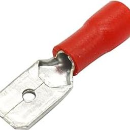 Electronic Spices MDD1-250 10a Red Color 22-16 Awg Wire Gauge Hard Plastic Insulated Male Blade Crimp Connector Pack of 20pcs-39