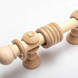 Taj Products Premium Wooden Curtain Accessories for Home, Office | Mix & Match - White Oak | Curtain Bracket - Design - Trunk (Set of 2)-image-46
