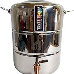 Steel Water Matka with Tap | Large Steel Water Dispenser with Tap | Water Container for Kitchen - 18 litres (Brass Tap)-image-36